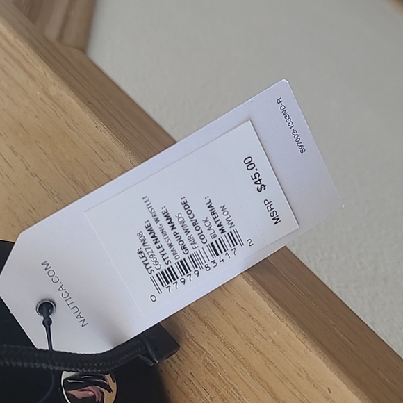 Nautica Black Micro Drawstring Accesory Bag - Picture 3 of 6